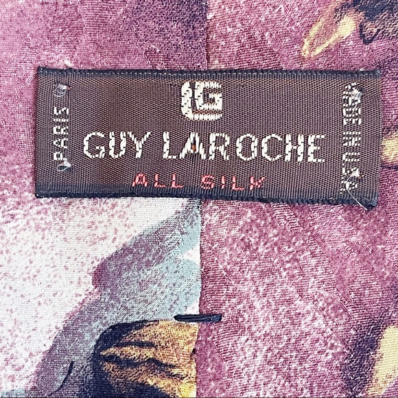 Guy Laroche Cherub Print Men’s Silk Tie Wedding - Picture 2 of 8